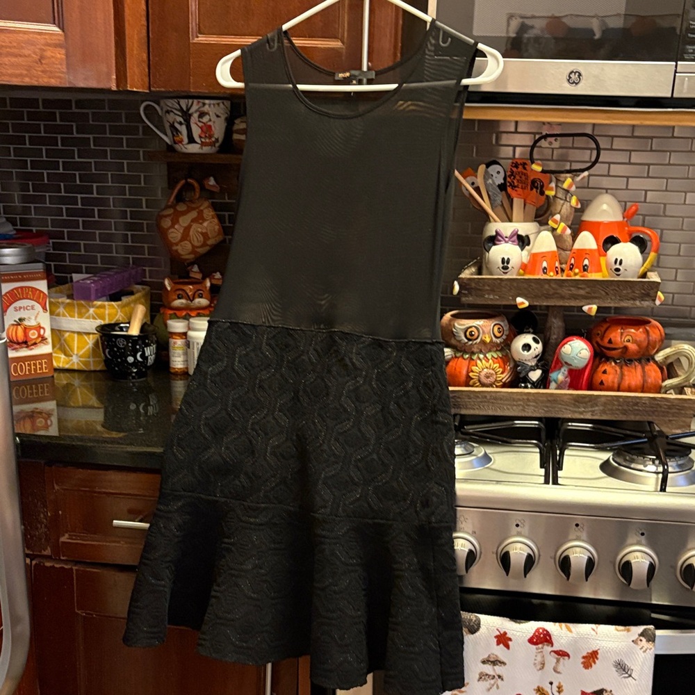 Maje black knit dress
